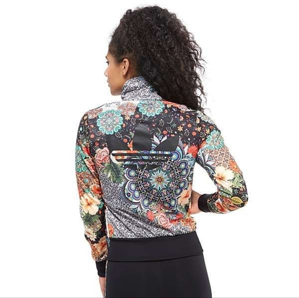 RARE Adidas Original XFarm Jardim Track Top Firebird Floral Jacket Size Small - Picture 5 of 8